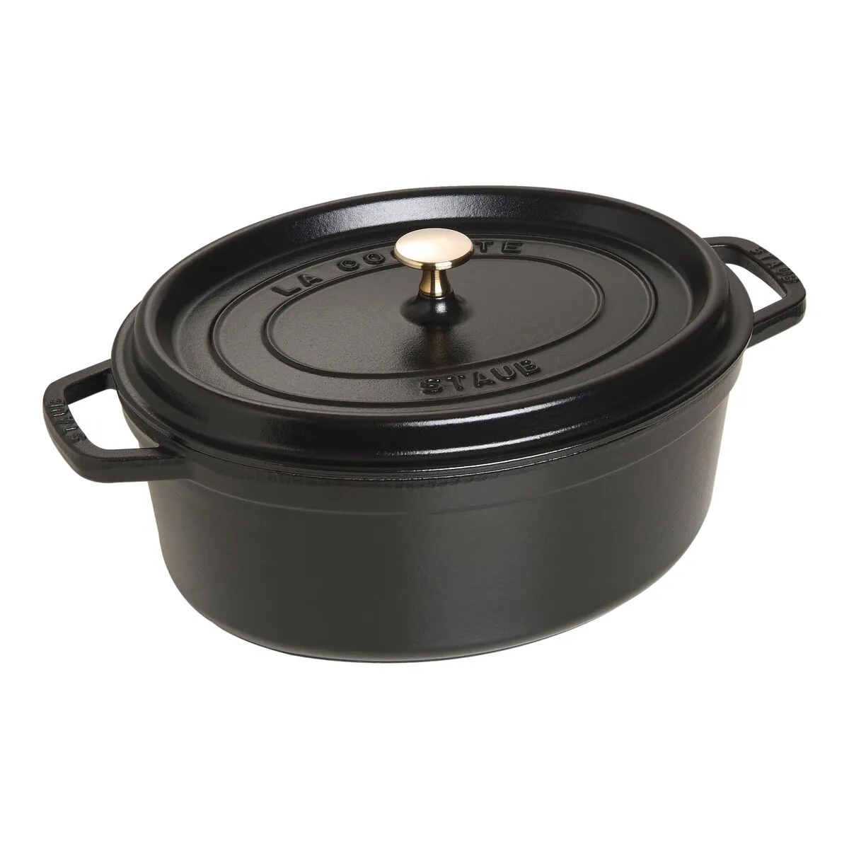 La Cocotte Cocotte 31 cm, oval, Schwarz, Gusseisen