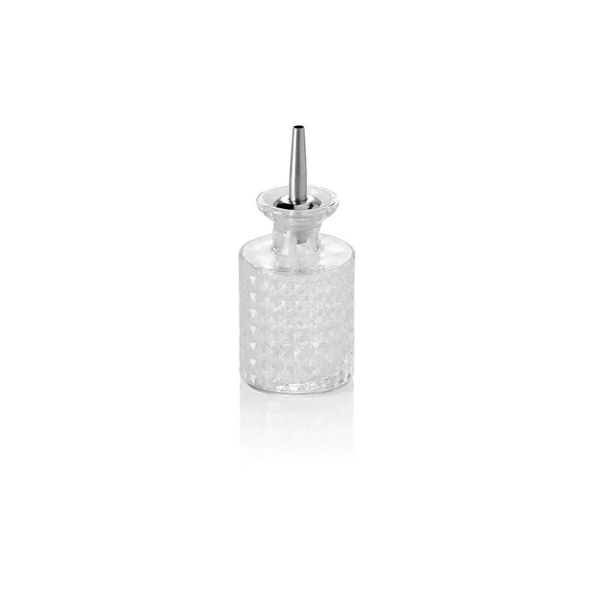 Bitterflasche Nocturn, 0,15 - 0,3 ltr. wählbar, Ø 6,5 cm, Glas, Edelstahl