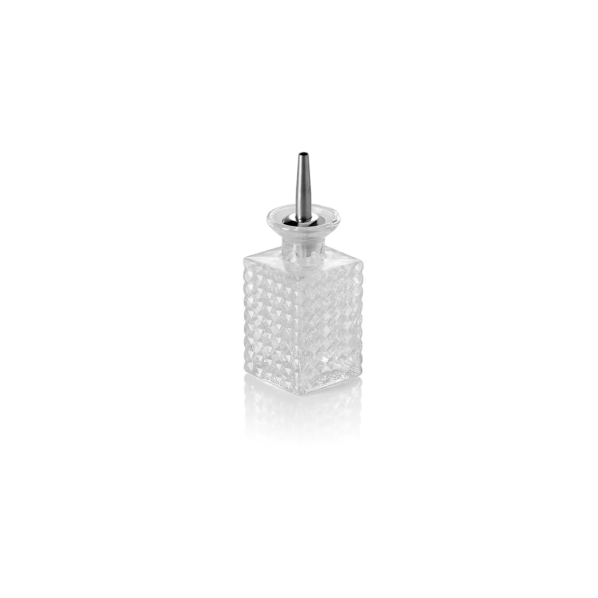 Bitterflasche Nocturn, 0,13 - 0,23 ltr. wählbar, 5,5 x 5,5 cm, Glas, Edelstahl