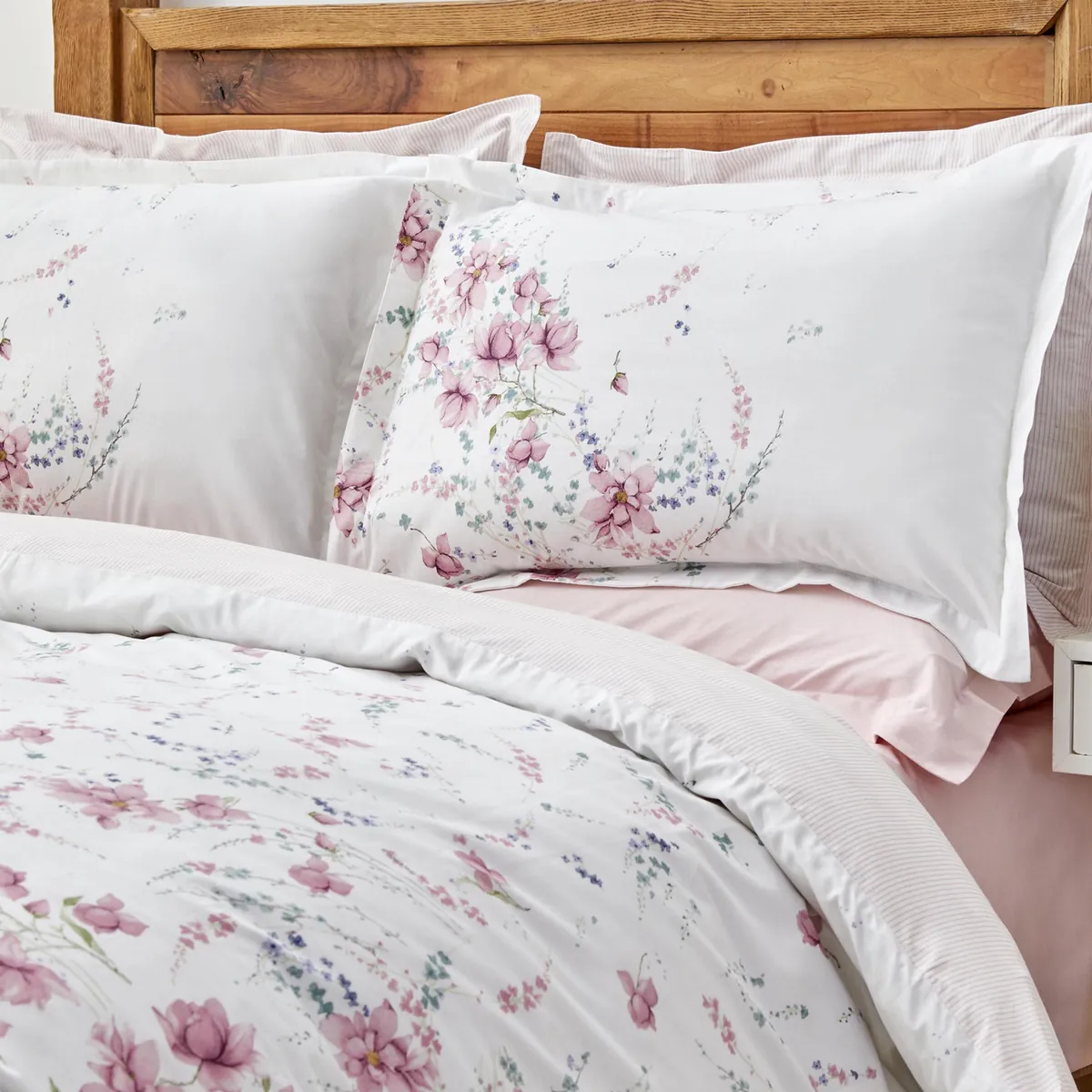 Karaca Dalila 100% Baumwolle Doppelbett Bettwäsche Set Pink