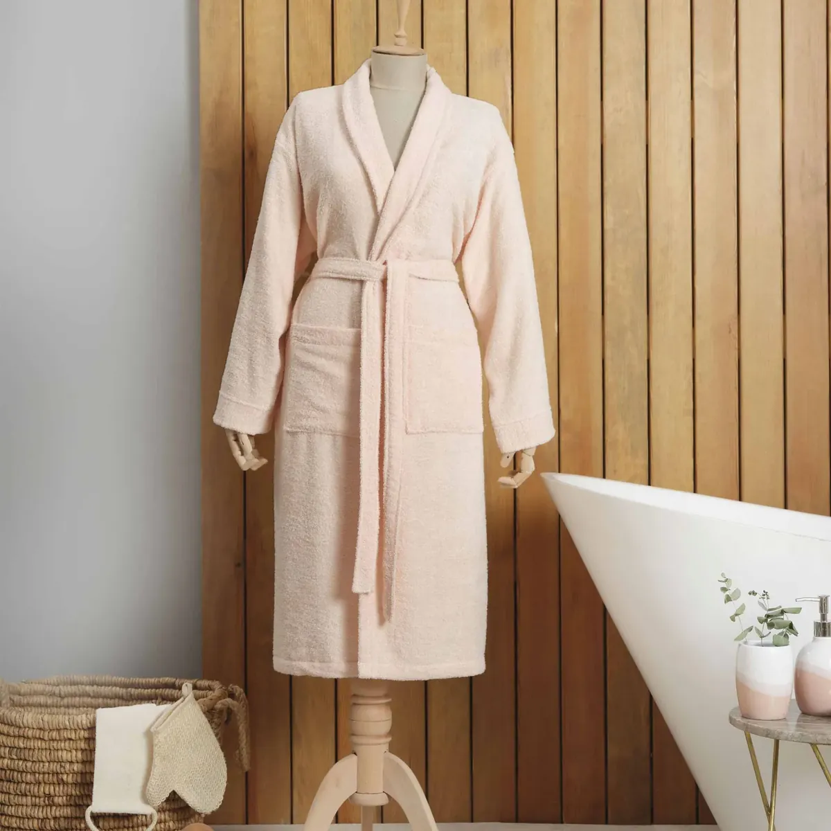 Karaca Home Dielle Puder Recycle Damen Bademantel S/M