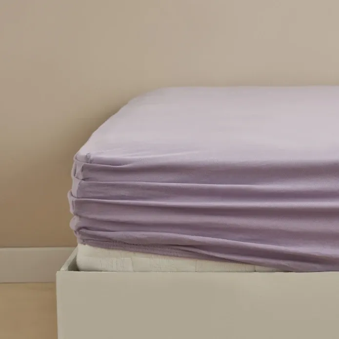 Karaca Home Lila-Jersey Doppelbett Spannbettlaken