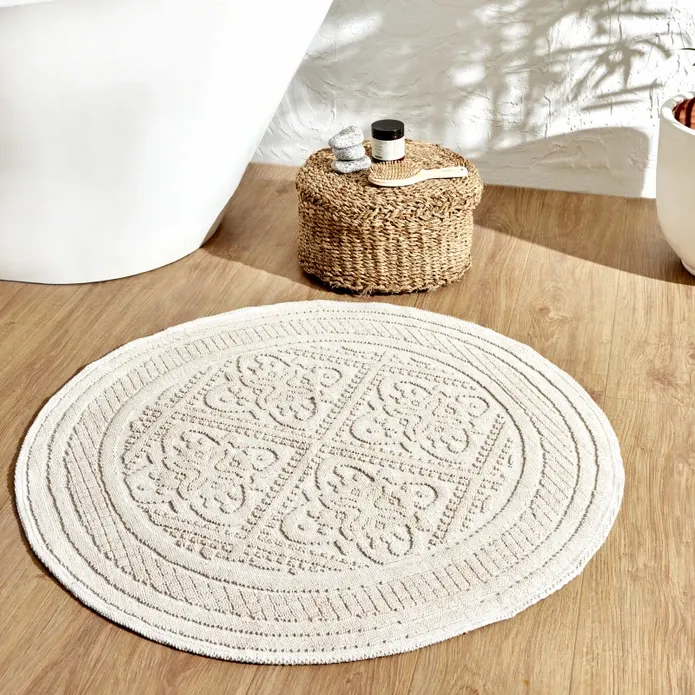 Karaca Home Vio Creme Rund 100x100 cm Teppich