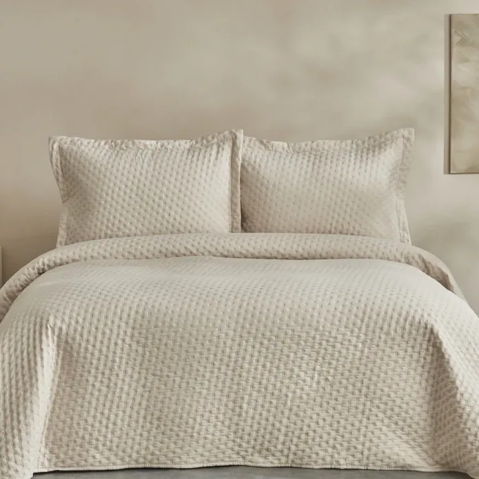 Karaca Home Breeze Soft Doppelbett Bettbezug Set Ecru