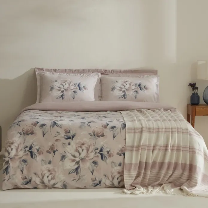Karaca Home Kendra Doppelbett Bettwäsche und Decken Set