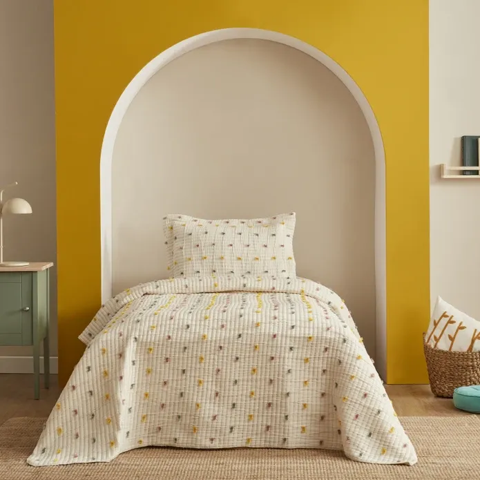 Karaca Home Young Rainbow Doppelbett-Tagesdecken-Set