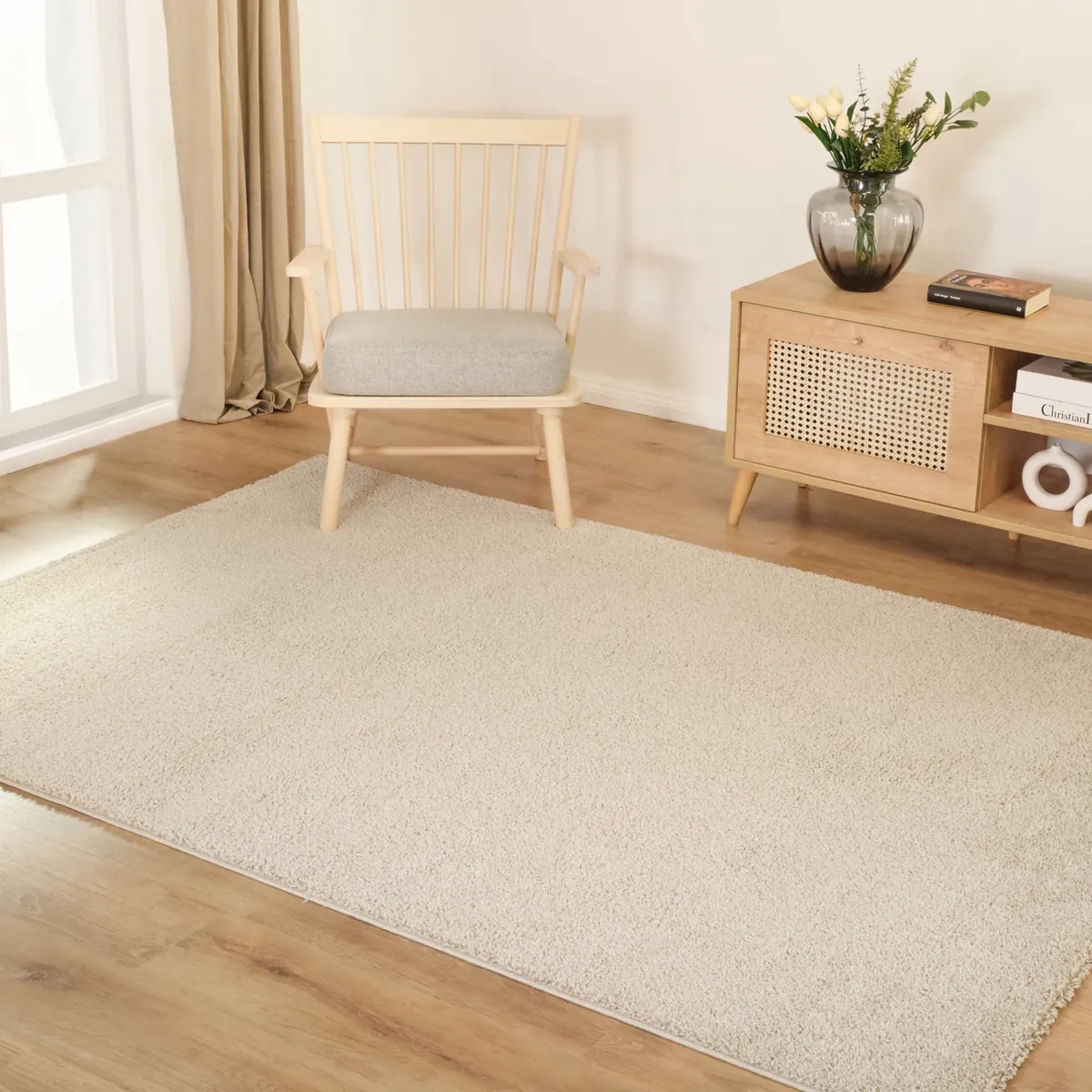 Kaşmir Halı 7/24 Puffy Nina Beige 80x150 cm