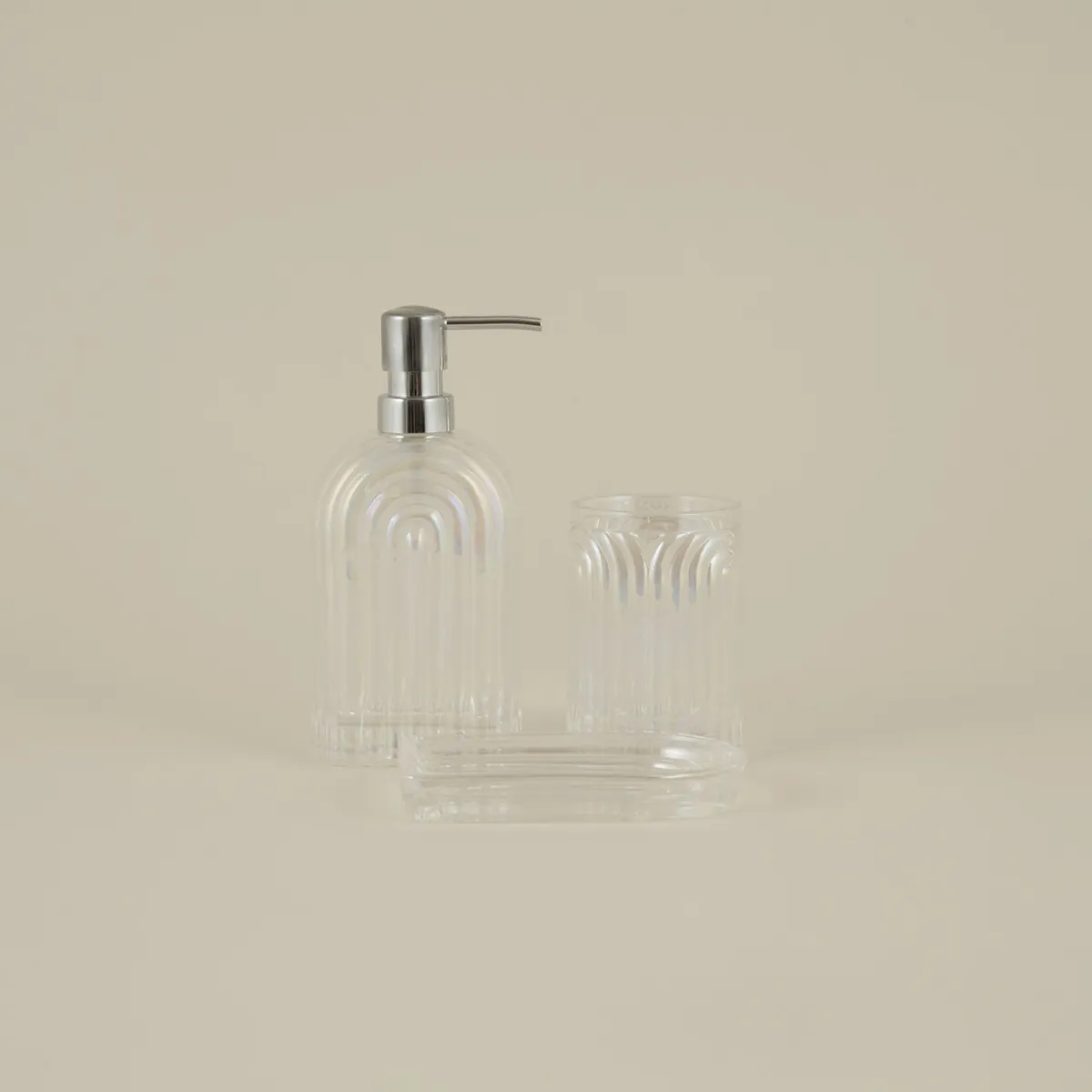 Karaca Home Gleam 3-teiliges Badezimmer-Accessoire-Set mit Lüster