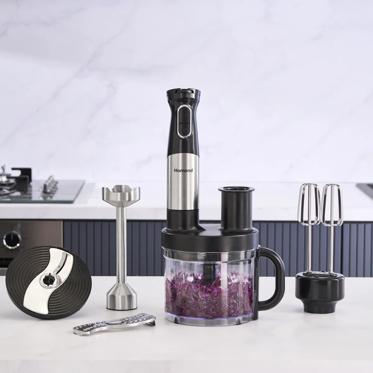 Homend Functionall 2848EU Küchenmaschine 1500W Edelstahl