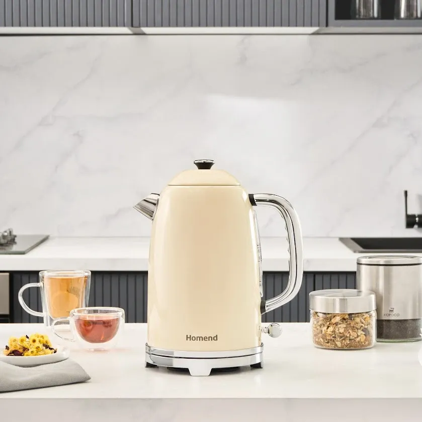 Homend Vintage Heatrow 1627H, Wasserkocher, Creme, 2200W