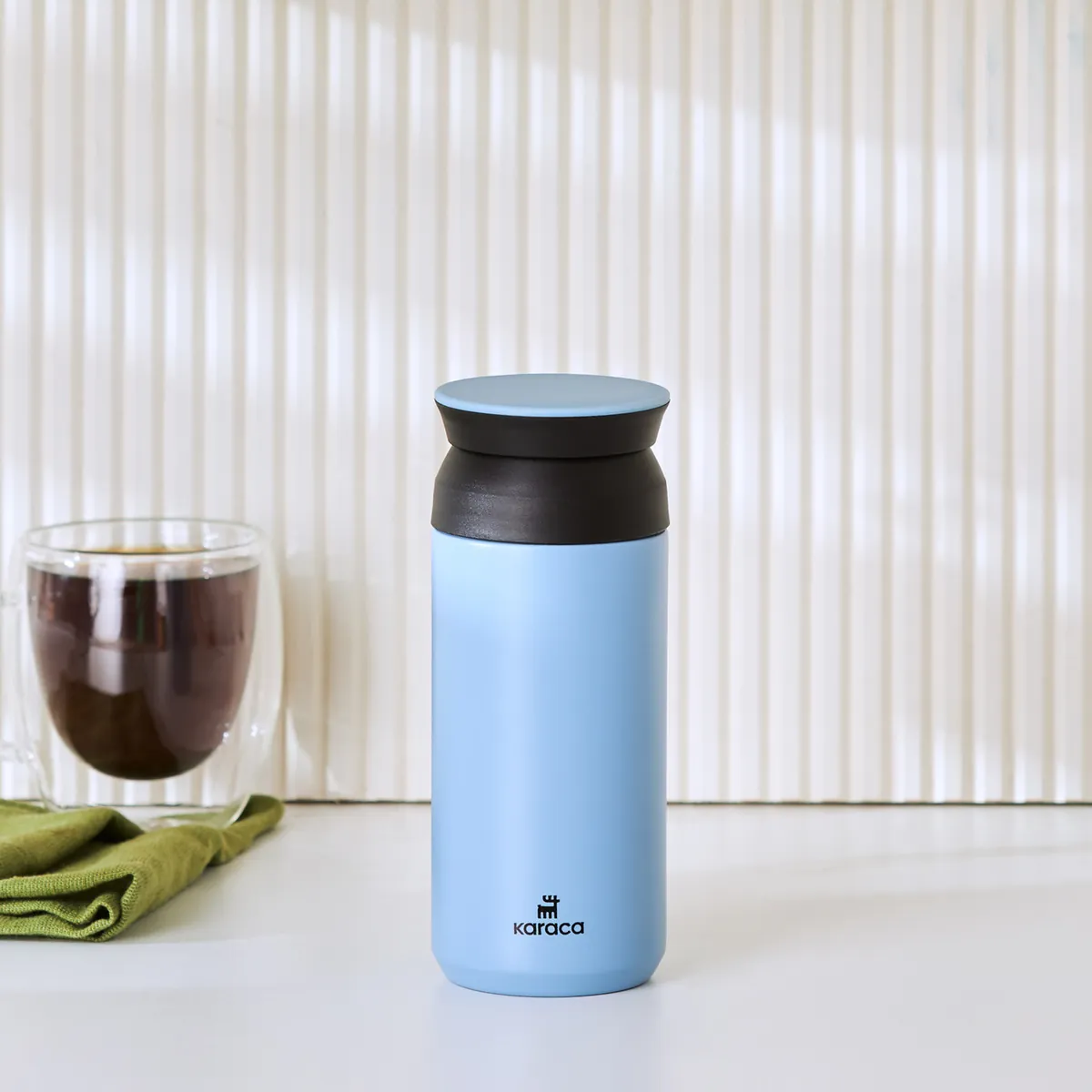 Karaca Rainbow Steel Auslaufsichere Thermoskanne 350 Ml Blau