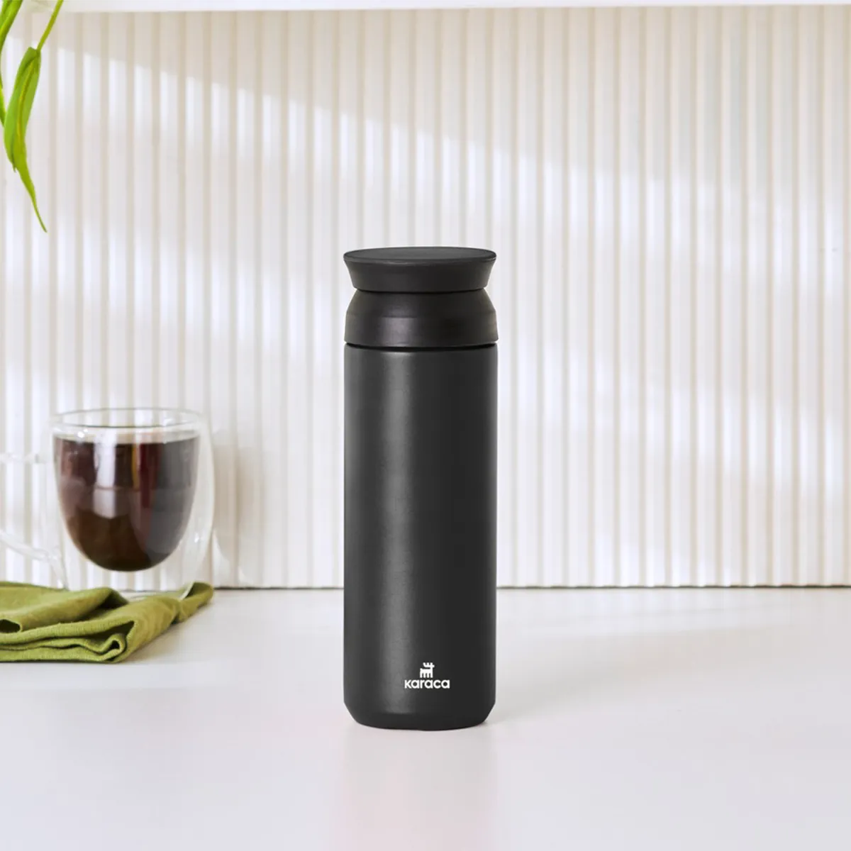 Karaca Rainbow Steel Auslaufsichere Thermoskanne 500 Ml Schwarz