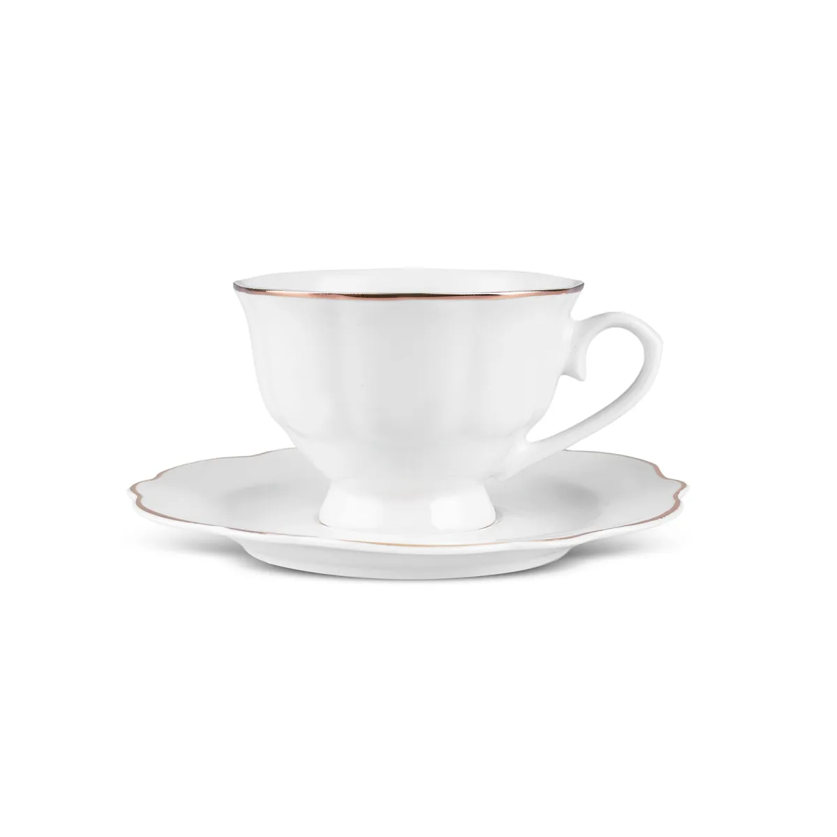 Karaca Vera 25-teiliges Porzellan-Set für Tee, Espresso und türkischen Kaffee, Gold