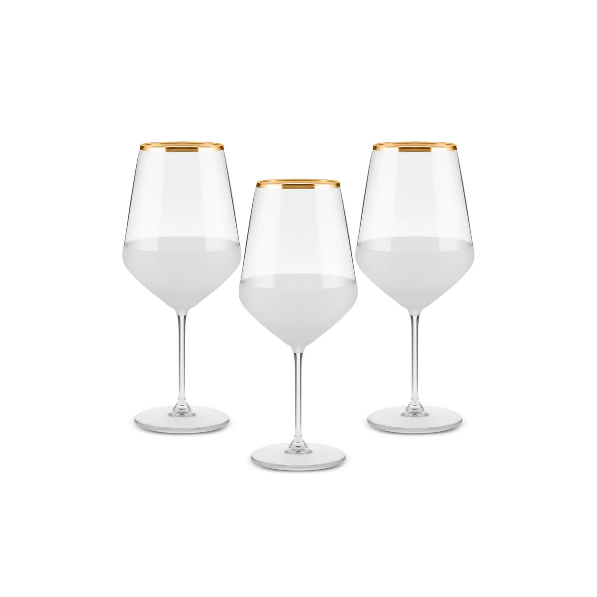 Karaca Jasmine 490 ml 3-teiliges Kelchglas-Set
