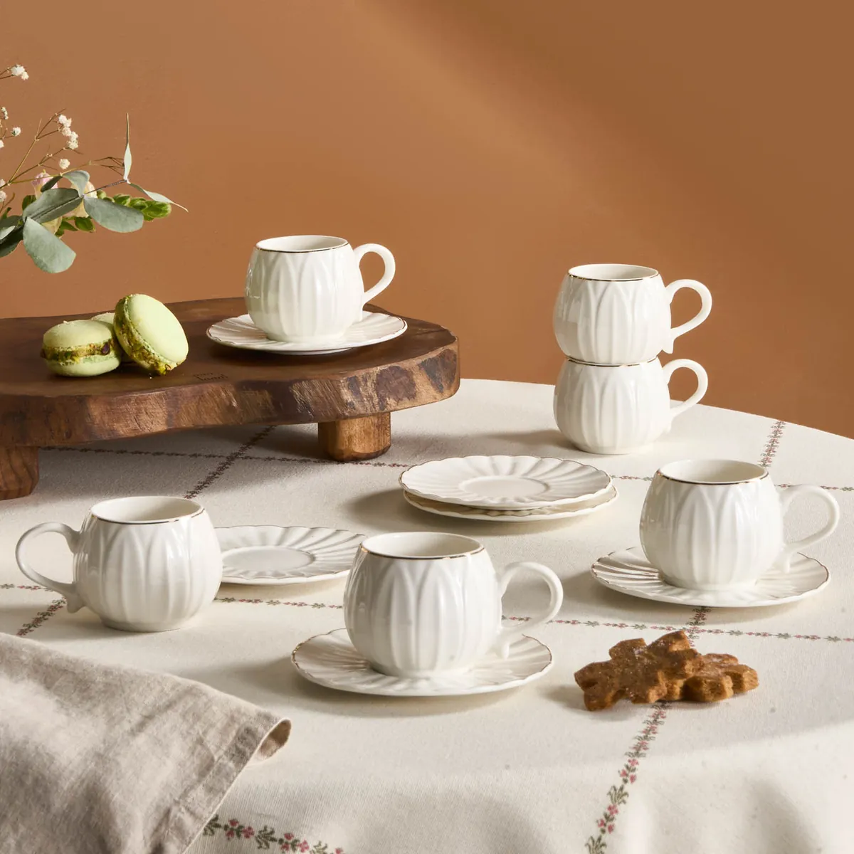 Karaca Eylül Kaffeetasse für 6 Personen 85 Ml