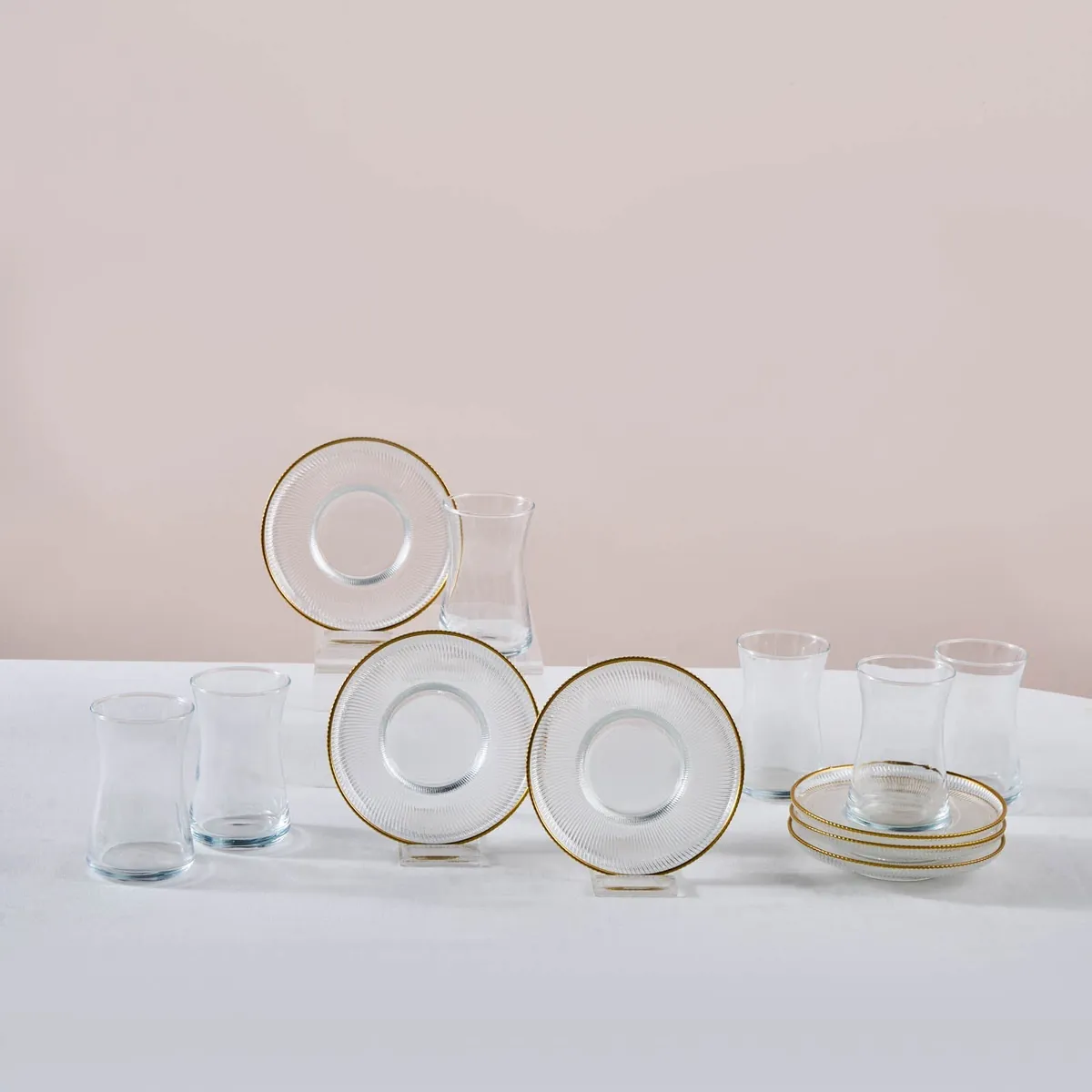 Karaca Juliet Gold Rand 6-Personen-Tee-Set