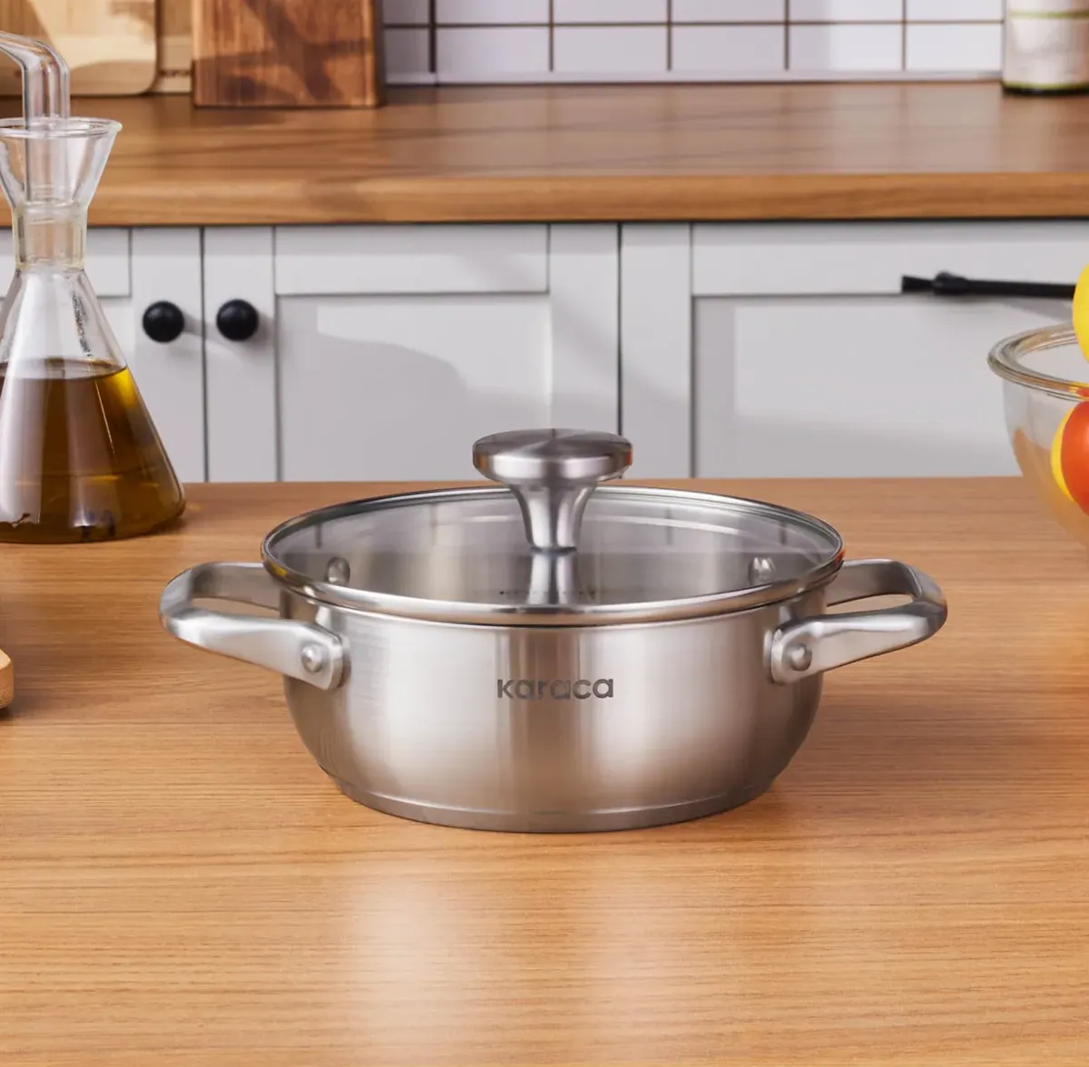 Karaca Elite Edelstahl-Kasserolle Flach 18 cm