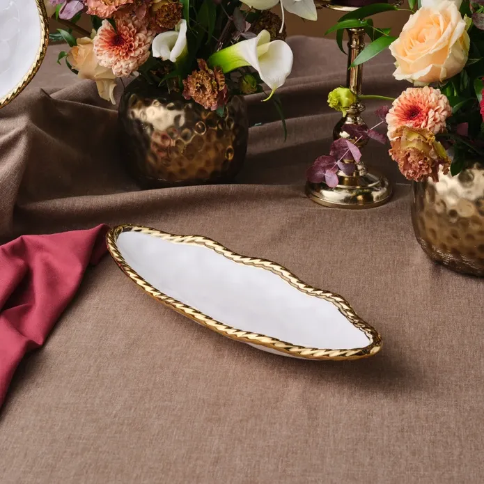 Karaca Goldest Servierplatte Oval 35 Cm