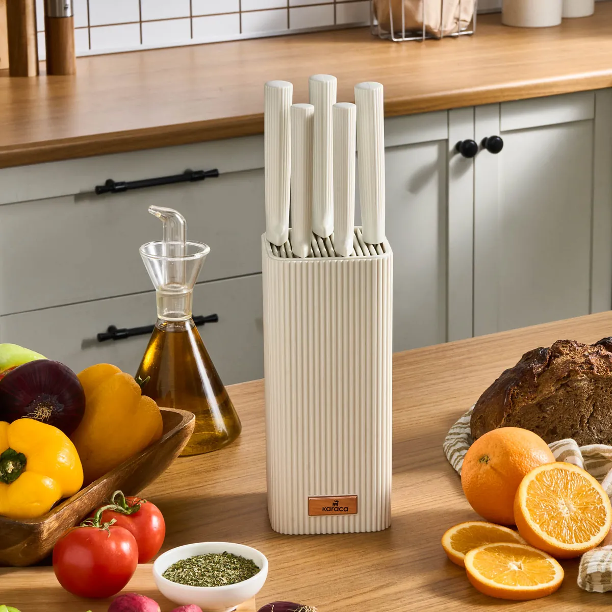 Karaca Massimo Line 6-teiliges Messerset, Creme