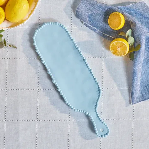 Karaca Perla Servierplatte aus Melamin, 43 cm, Hellblau