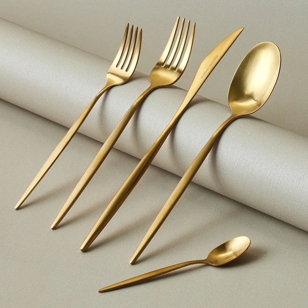 Karaca Lızbon Matte Gold 6-Personen 30-teiliges Besteckset