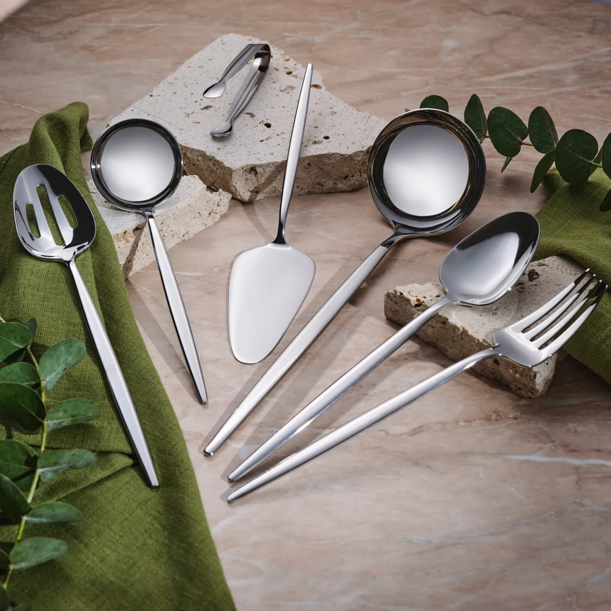 Karaca Moongate 7-teiliges Servierset, Silber