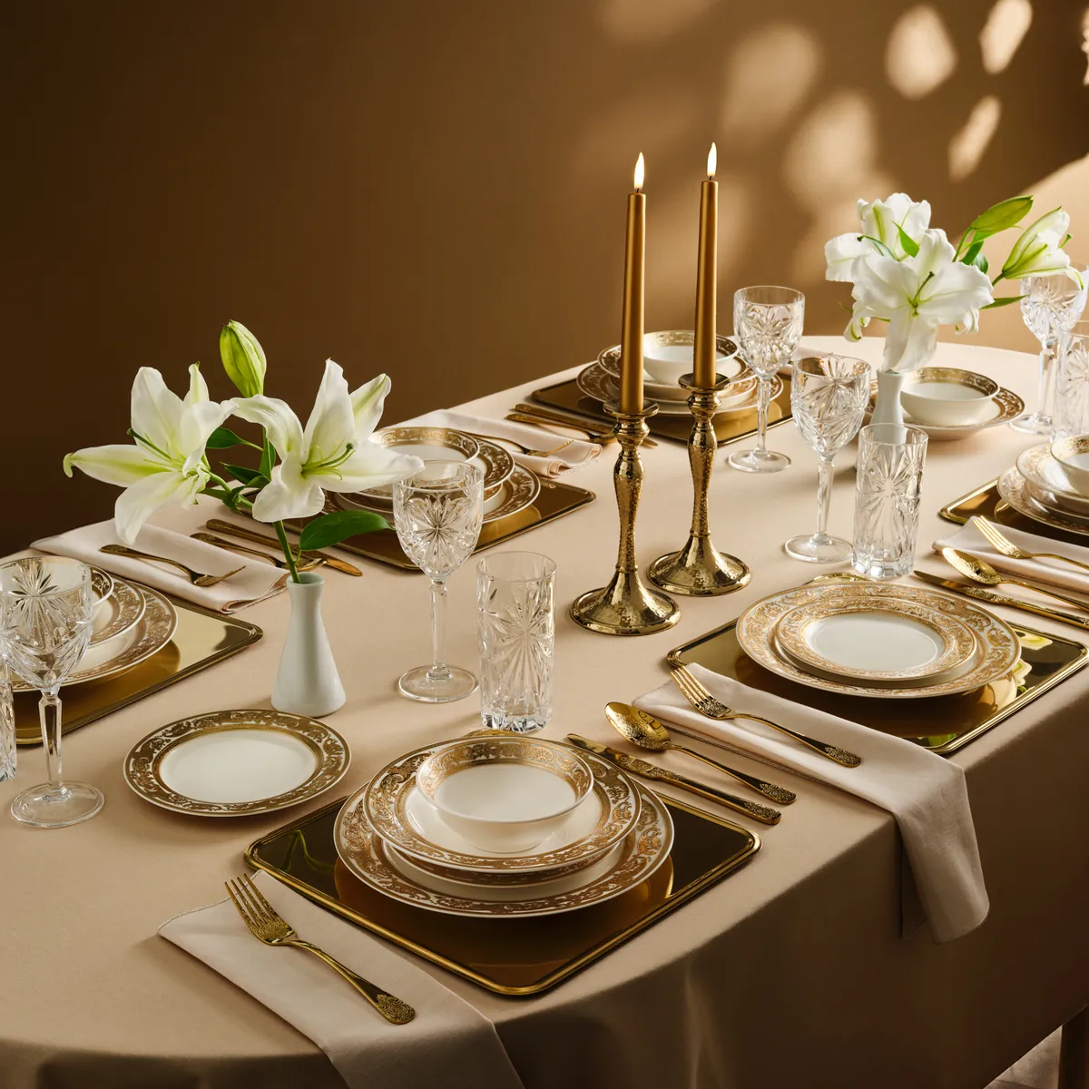 Karaca Elegance Bone Isola 24-Teiliges Tafelservice Für 6 Personen, Mehrfarbig