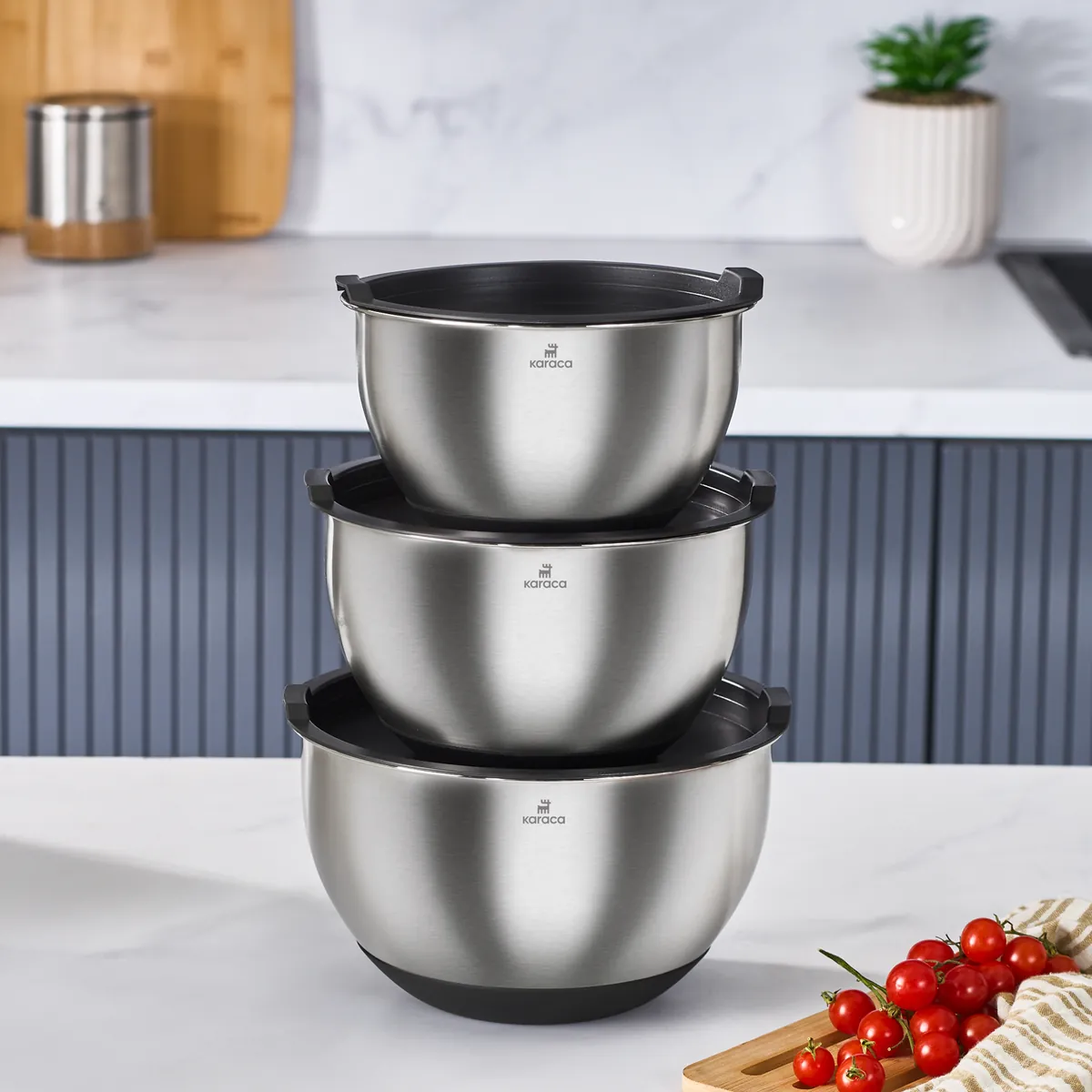 Karaca Blendbox 3-teiliges Mixset, Inox