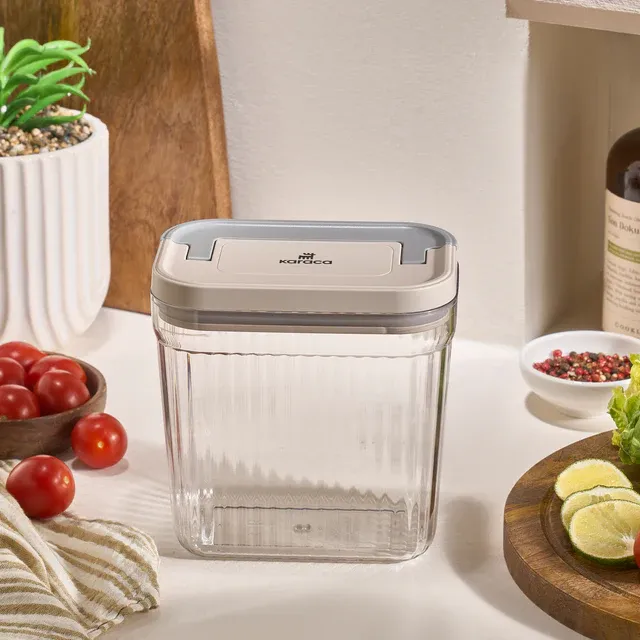 Karaca Flex 2-teiliges Aufbewahrungsbehälter-Set, 1500 ml, Transparent