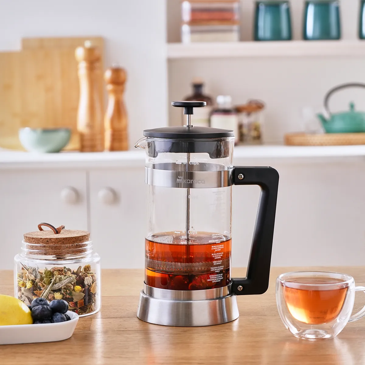 Karaca Cavira Borosilikat Glas French Press, 1000 Ml