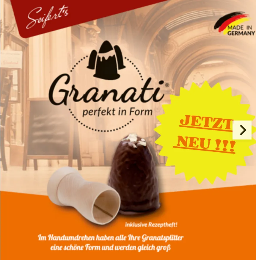 Granati®️ Perfekt in Form, von Seifert‘s, inkl. ausführlichem Rezeptheft mit Anleitung.