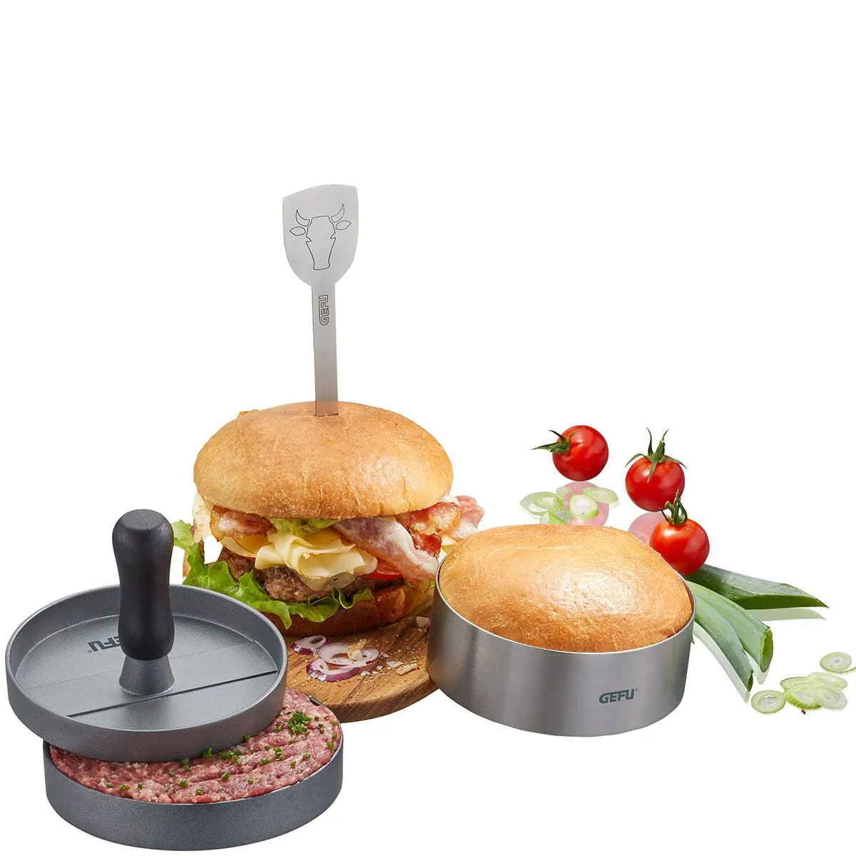 -GEFU- "BBQ" Burger-Set 3tlg, für perfekte Burger