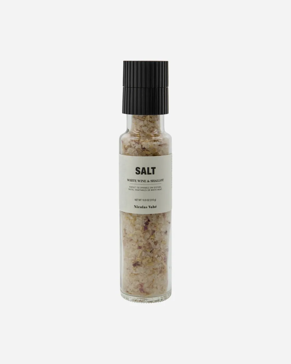 Gewürzmühle Salz WEIßWEIN / Schalotten
