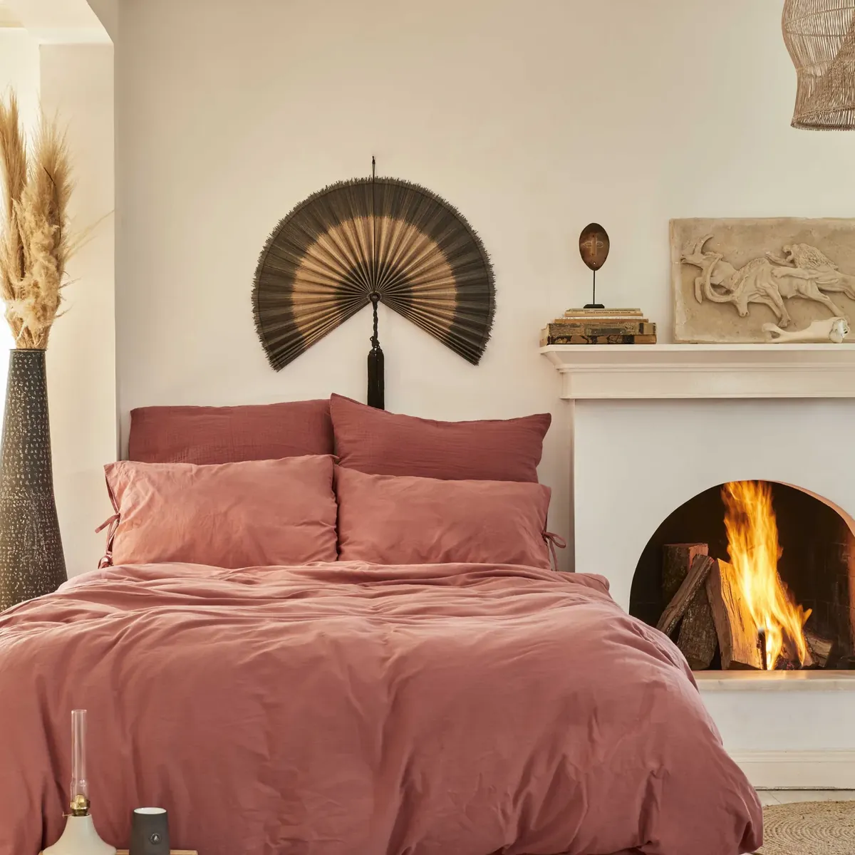 Karaca Home 4 Element Terracotta 100% Baumwolle Bettbezug Set Einzeln