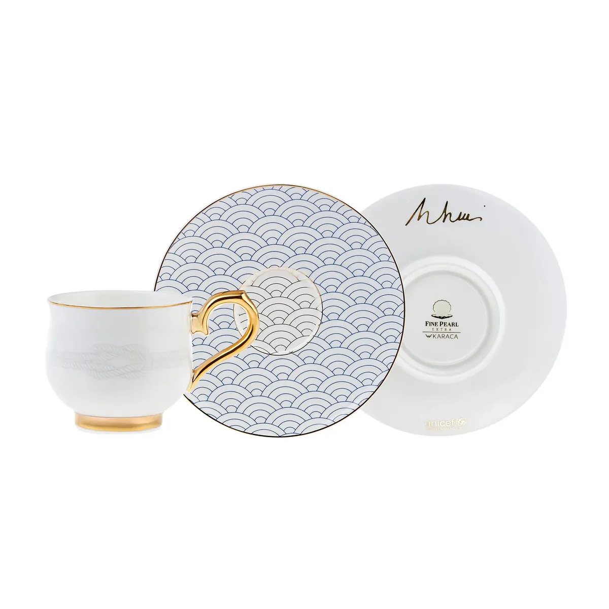 Karaca Unicef Rahmi Koç Kaffeetassen-Set für 2 Personen 90 ml