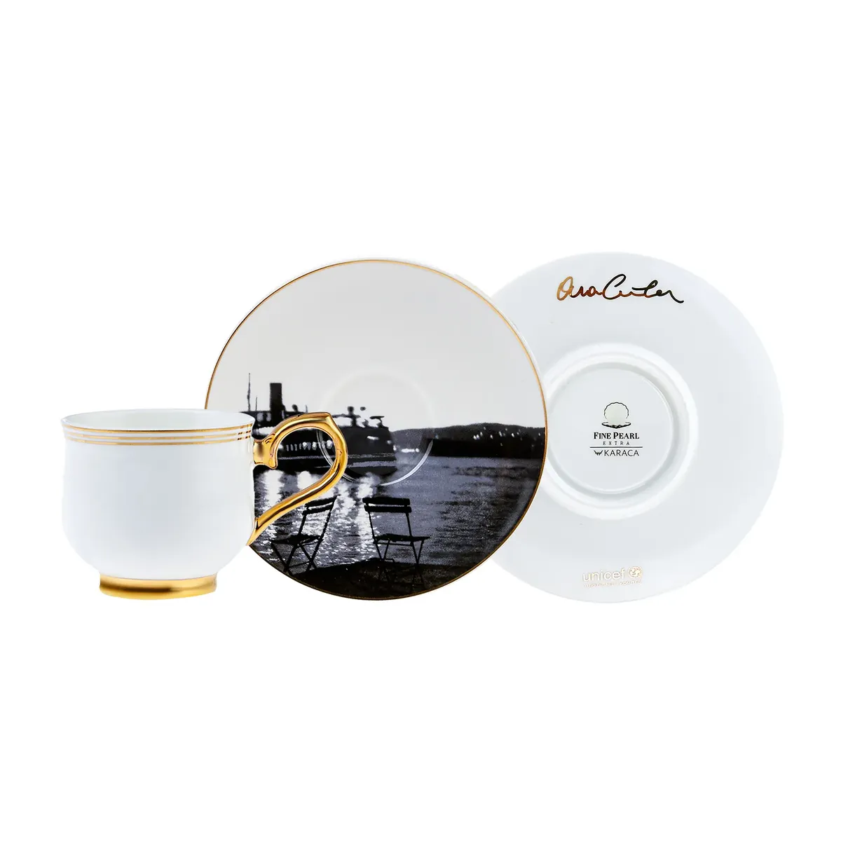 Karaca Unicef Ara Güler Kaffeetassen-Set für 2 Personen 90 ml