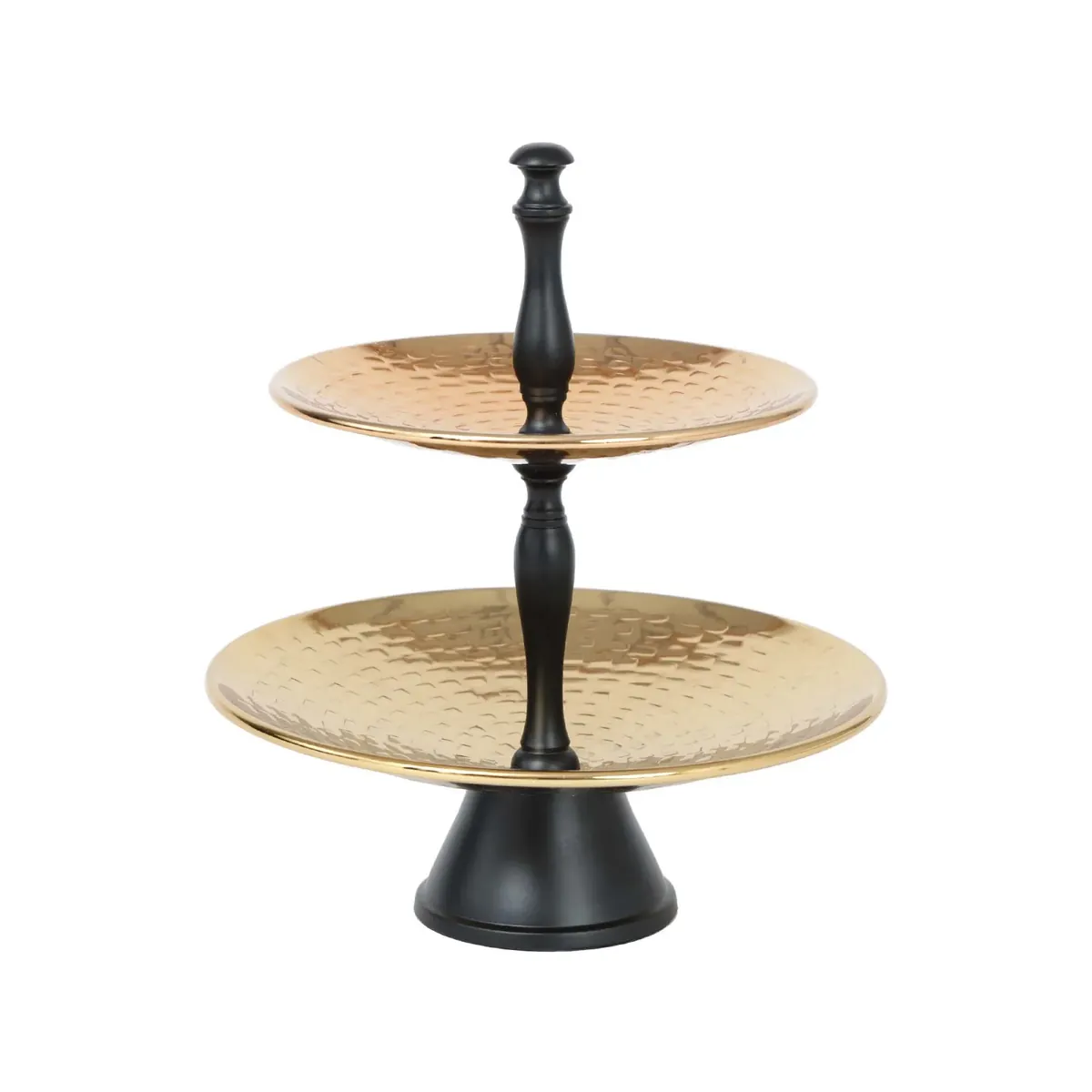 Karaca Home Moroccan 2-stöckiger Servierständer Gold 25,5 x 30 cm