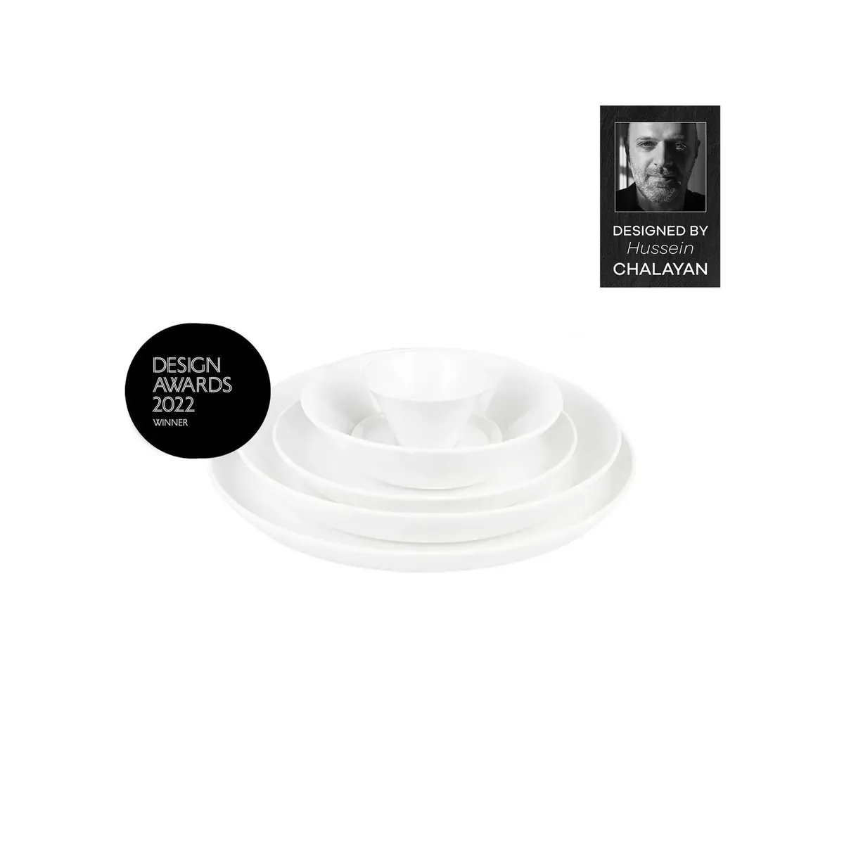 Karaca Hussein Chalayan Digital 6-Teiliges Individuelles Fine Pearl Tafelservice