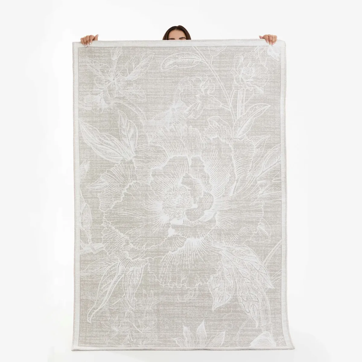 Kasmir Hali Dekorative Kunst Trend Kamelie Doppelseitiger Teppich 120x180 cm