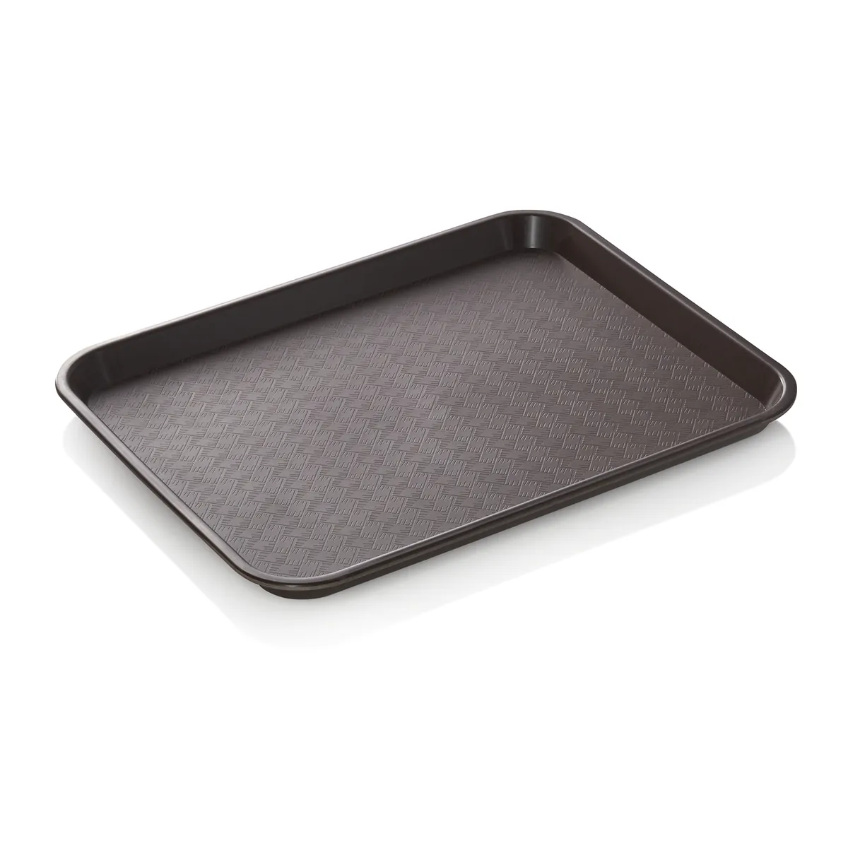Fast Food Tablett GN 1/2, 32,50 x 26,5 x 2 cm, braun, Polypropylen