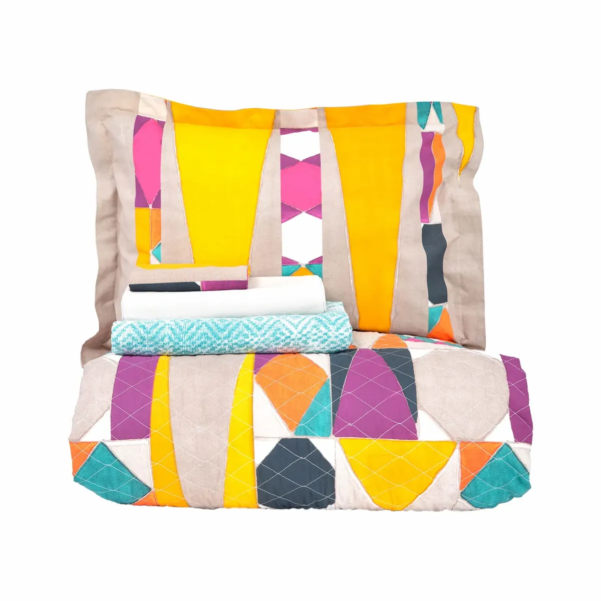 Karaca Home Vitali Lila 100% Baumwolle Double Summer Set (Bettbezug + Pique)