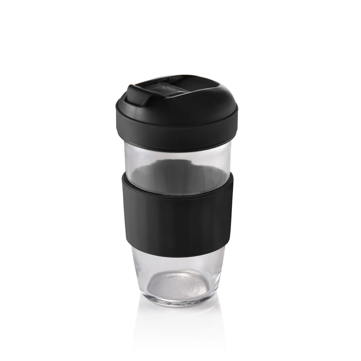 2in1 Cafe & Müsli Becher, Borosilikatglas Polypropylen, Silikon