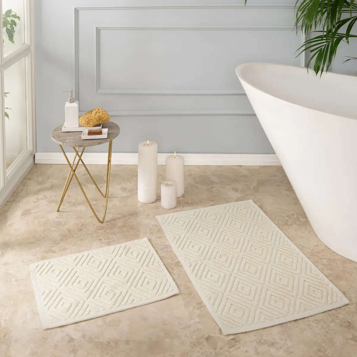 Karaca Home Kelly Esta Mattenset in Creme