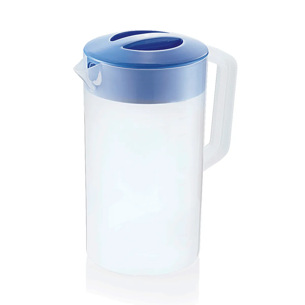 Kanne mit Deckel, Farbe wählbar, 2,5 ltr., Skalierung 250 ml, Polypropylen