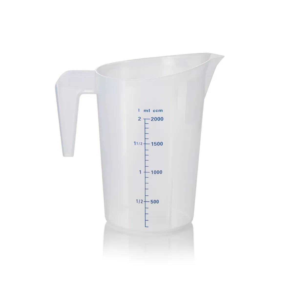 Messbecher, 2 - 5 ltr., mit 100 ml Skalierung, Polypropylen