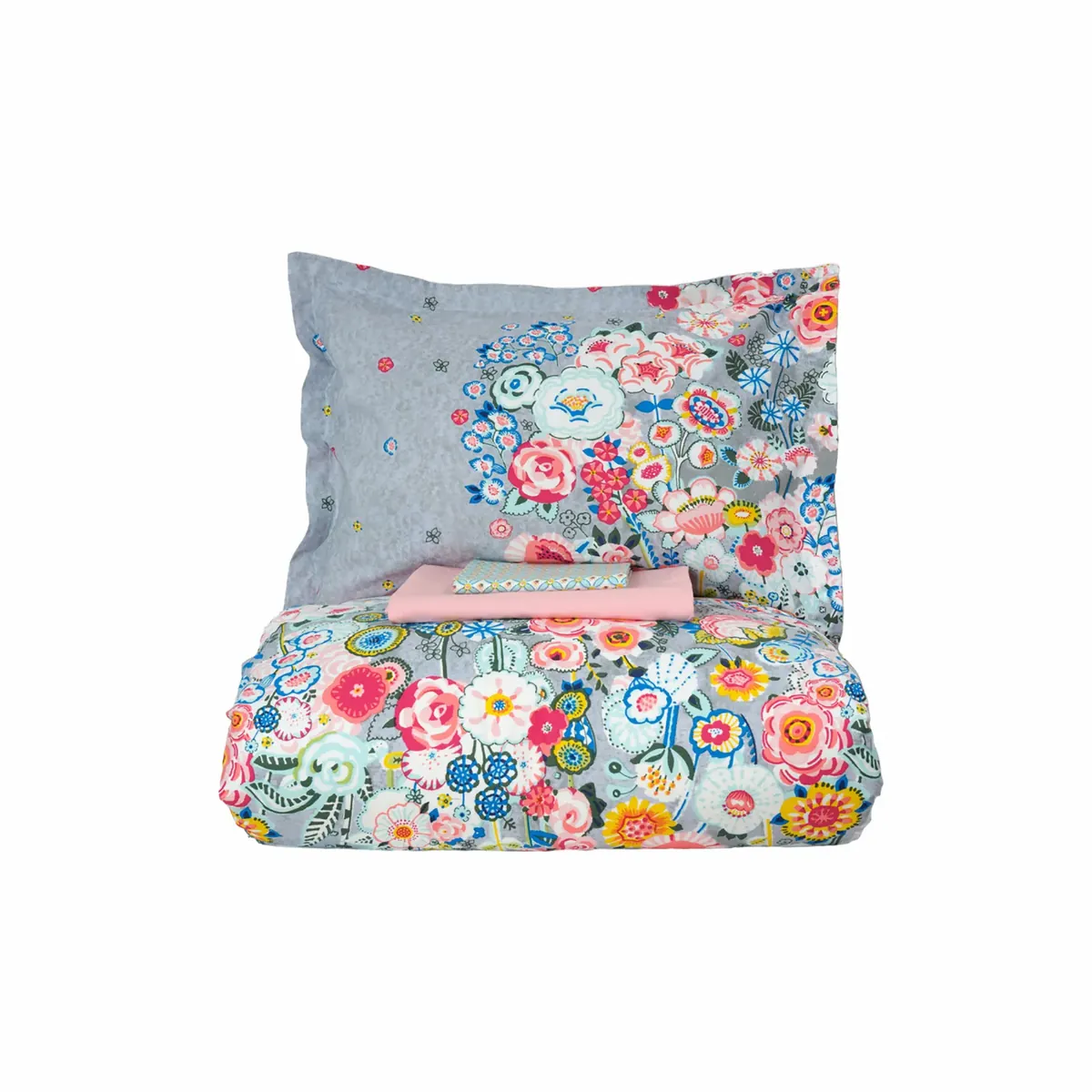Karaca Home Dulce Blau 100% Baumwolle Doppel Bettbezug Set