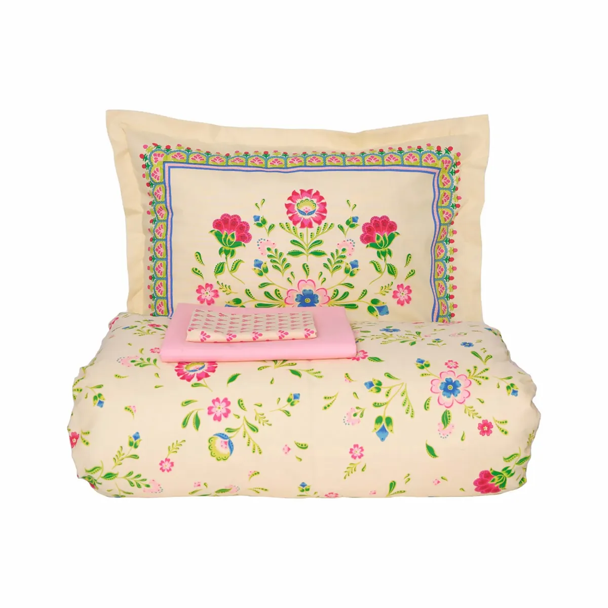 Karaca Home Elsa Grün 100% Baumwolle Doppel Bettbezug Set