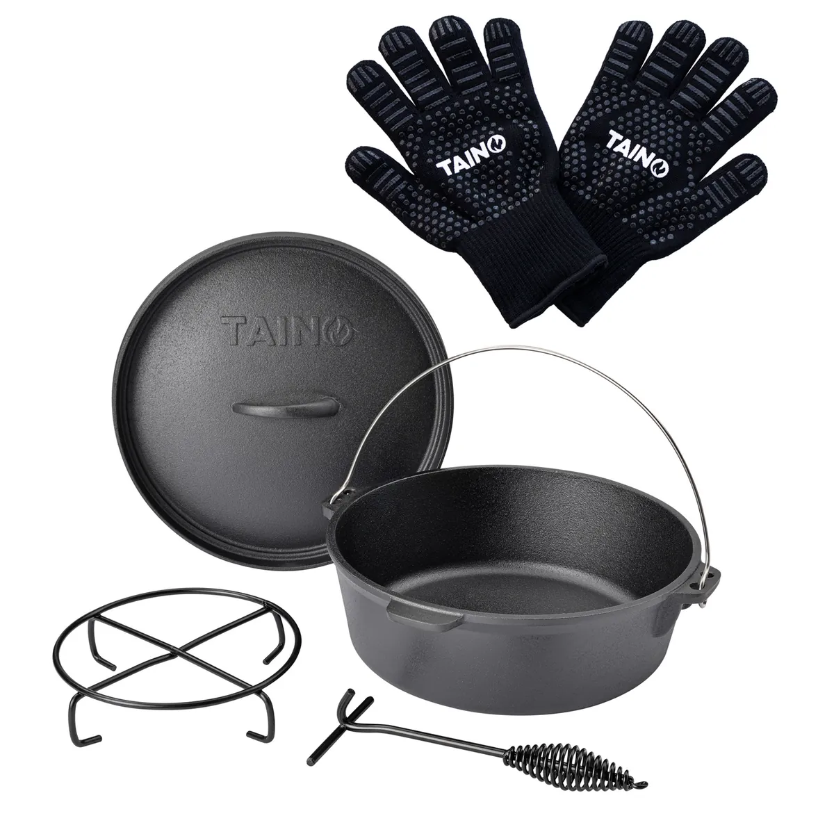 Set Dutch Oven 6L + Handschuhe