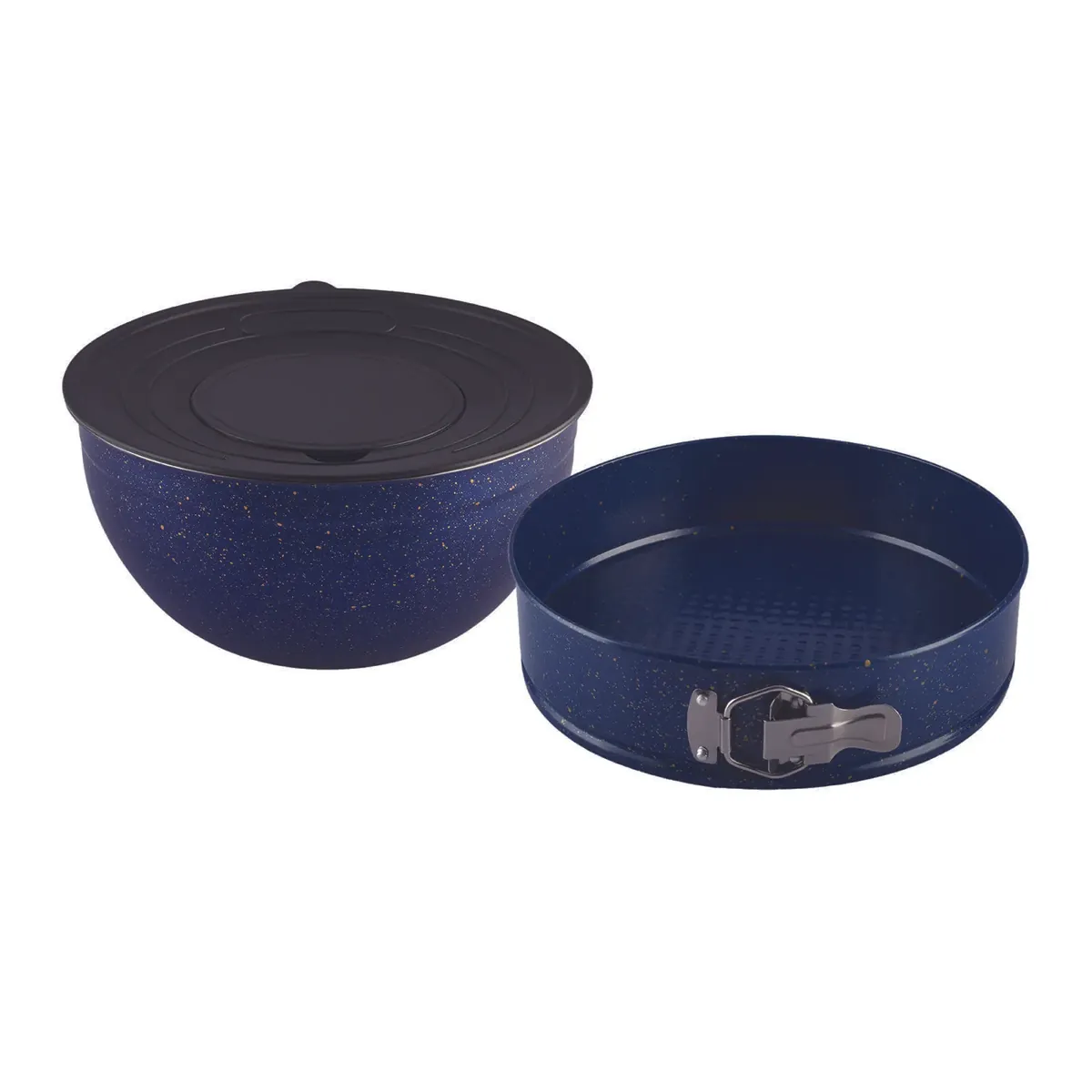 Karaca Perfektes Set von 2 Rührschüsseln und Kuchenformen Marineblau