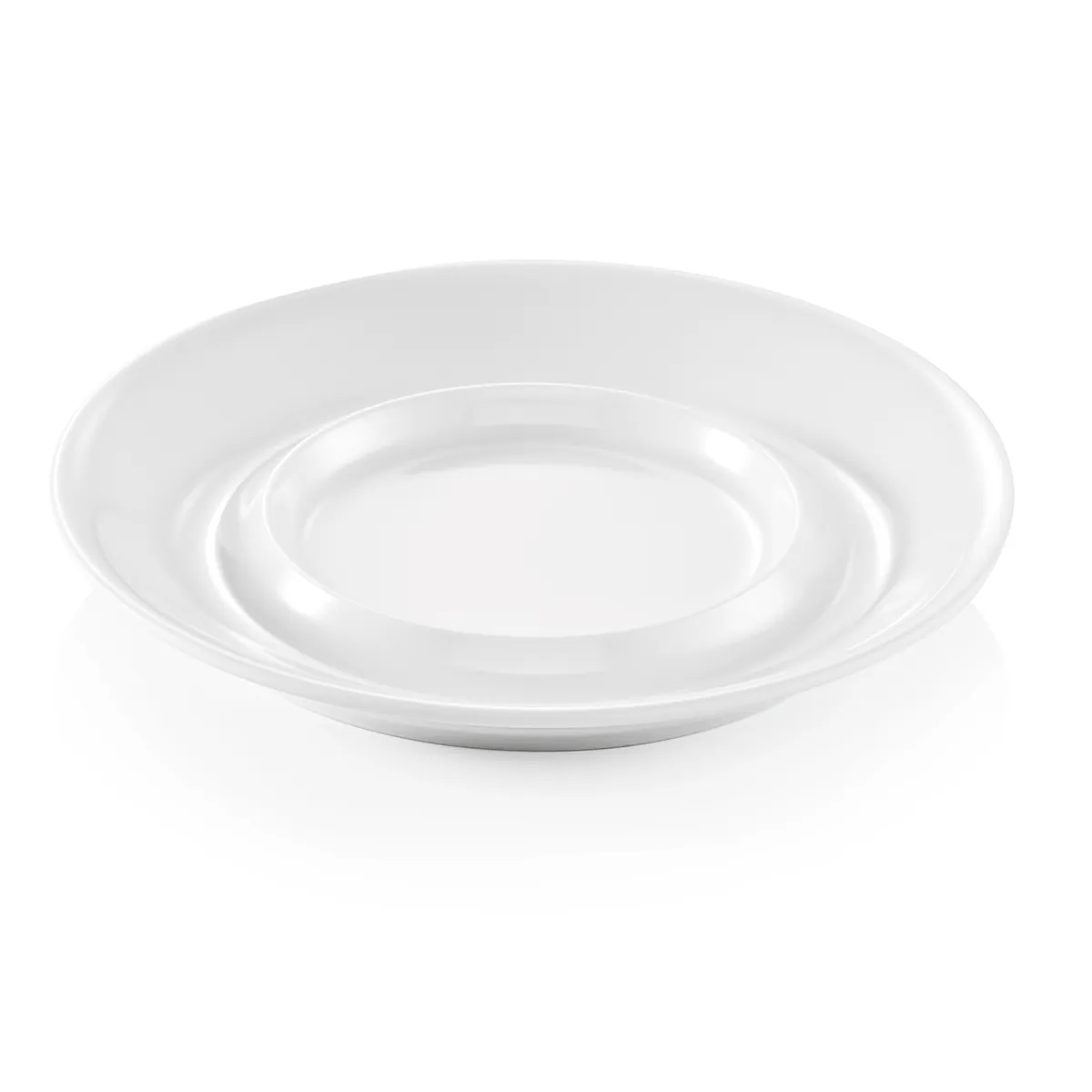 Untertasse 12er-Set für 9366 und 9367, Ø 14 cm, weiß, Melamin